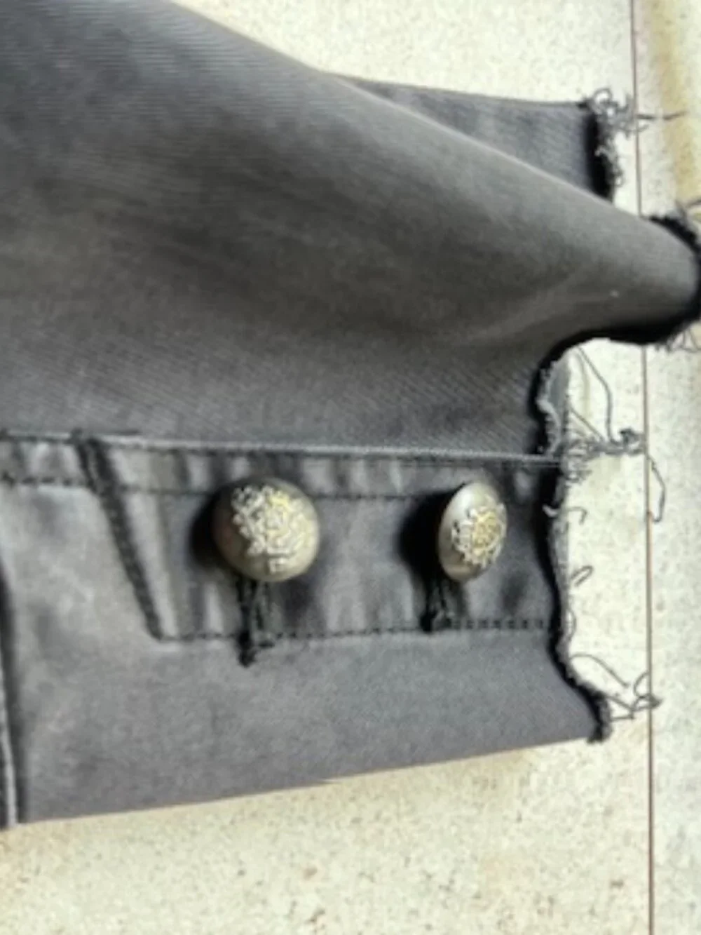 Free People Women’s M Charcoal Gray Military Peplum Jacket